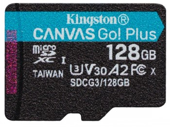 Kingston 128GB microSDXC Canvas Go Plus 170R A2 U3 V30 Single Pack w/o ADP|SDCG3/128GBSP