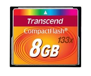 MEMORY COMPACT FLASH 8GB/133X TS8GCF133 TRANSCEND|TS8GCF133