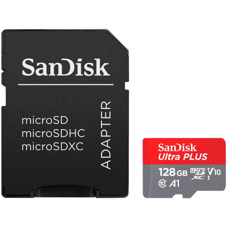 SanDisk High Endurance microSDXC 128GB + SD Adapter - for dash cams & home monitoring, up to 10,000 Hours, Full HD / 4K videos, up to 100/40 MB/s Read/Write speeds, C10, U3, V30|SDSQQNR-128G-GN6IA