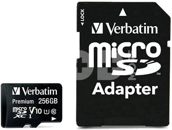 Verbatim microSDXC 256GB Class 10 UHS-I incl Adapter
