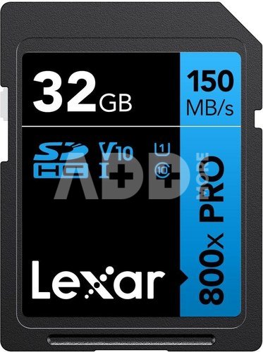 Lexar | Memory Card | Professional 800x PRO | 32 GB | SDXC | Flash memory class UHS-I