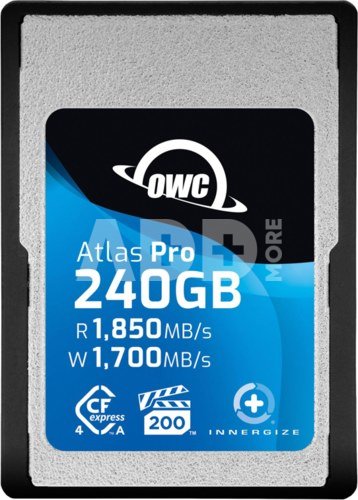 OWC CFexpress Atlas Pro R1850/W1700/VPG200 (Type A), CFX A to B adapter incl. 240GB