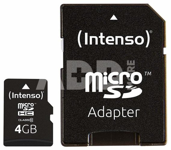 MEMORY MICRO SDHC 4GB C10/W/ADAPTER 3413450 INTENSO