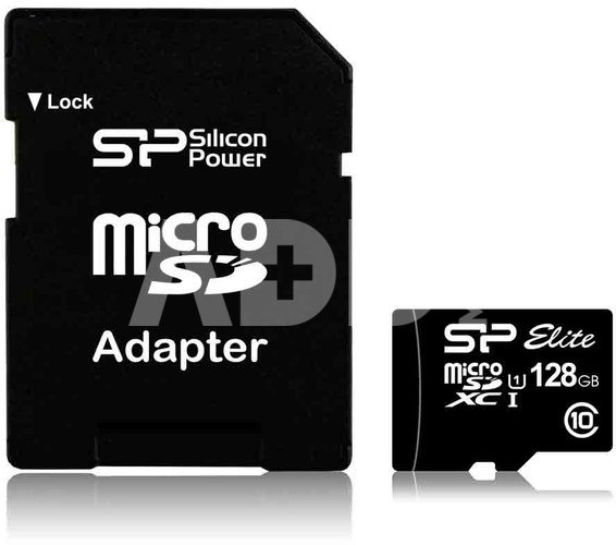 Silicon Power memory card microSDXC 128GB Elite UHS-I Class 10 + adapter