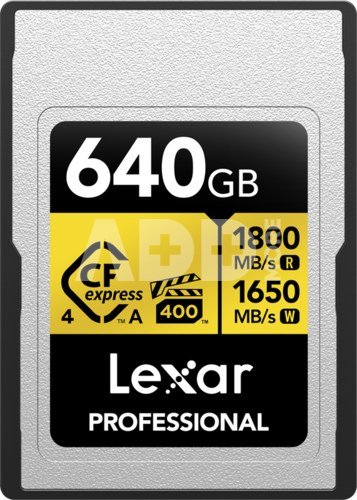 Lexar CFexpress 4.0 Pro Gold, VPG400, R1800/W1650 (Type A) 640GB