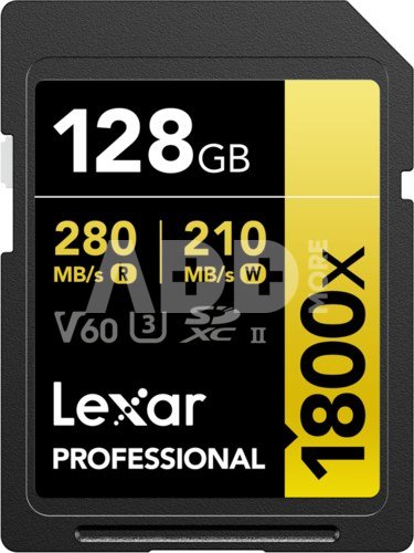 LEXAR Pro 1800x R280/W210 128GB SDXC U3 (V60) UHS-II