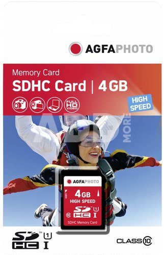 AgfaPhoto SDHC Card 4GB High Speed Class 10 UHS I