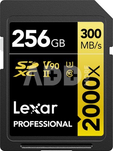 LEXAR PRO 2000X SDHC/SDXC UHS-II U3(V90) R300/W260 (W/O CARDREADER) 256GB