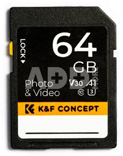 K&F Concept K&F 64GB tracking camera memory card U3 V30 read speed up to 90MB/s, 4K UHD for digital cameras