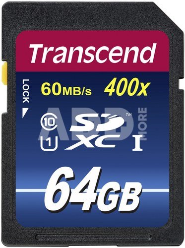 Transcend SDXC 64GB Class 10 UHS-I 400x Premium