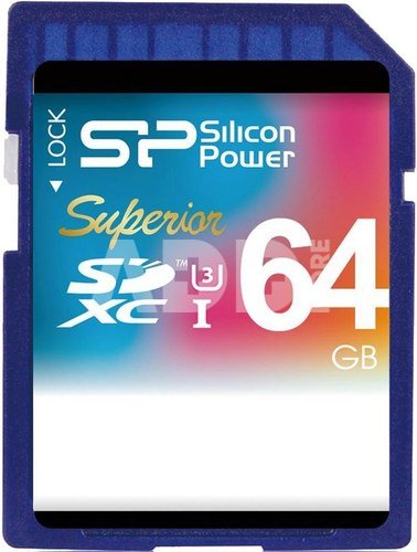 Silicon Power memory card SDXC 64GB Superior UHS-I U3
