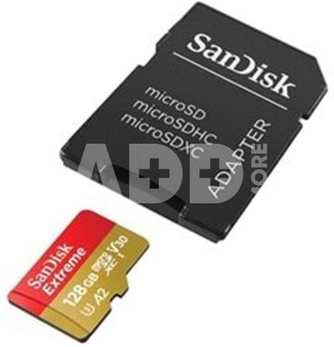 Sandisk memory card microSDXC 128GB Extreme + adapter