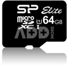 SILICON POWER 64GB, MICRO SDXC UHS-I, SDR 50 mode, Class 10, with SD adapter