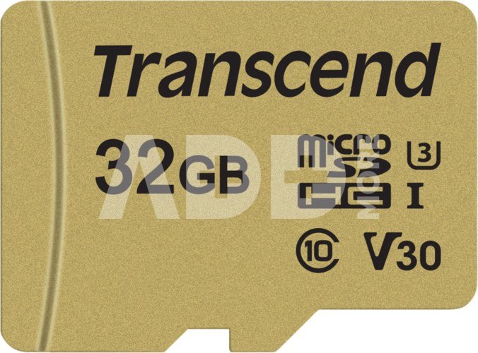 TRANSCEND 32GB UHS-I U3 GOLD MICROSD W. ADAPT