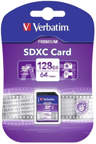 Verbatim SDXC Card 128GB Class 10