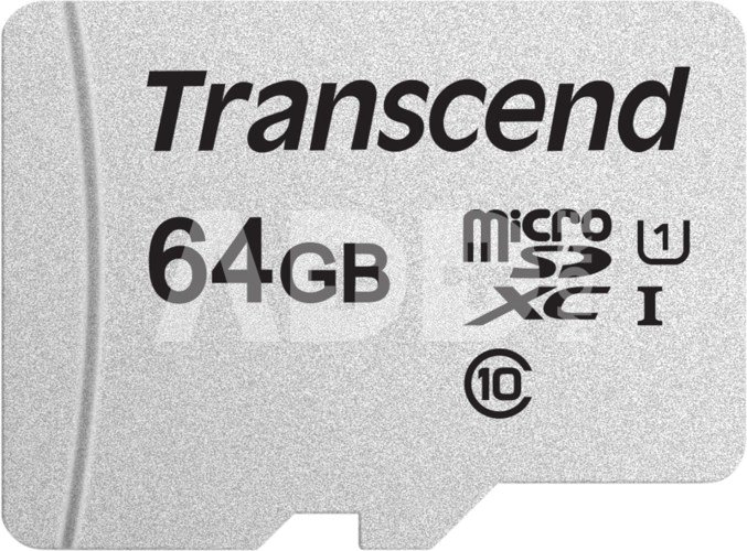 TRANSCEND 64GB UHS-I U1 SILVER MICROSD W/O ADAP