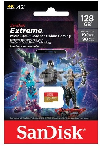 SanDisk Extreme 128 GB MicroSDXC 190MB/s UHS-I Class 10