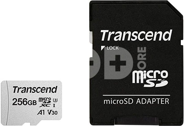 Transcend microSDXC 300S-A 256GB Class 10 UHS-I U3 V30 A1