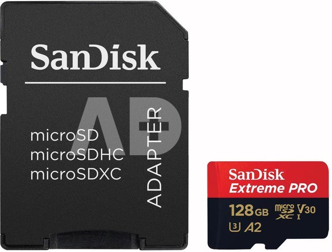 SanDisk microSDXC 128GB Extreme Pro A2 C10 V30 UHS-I U3