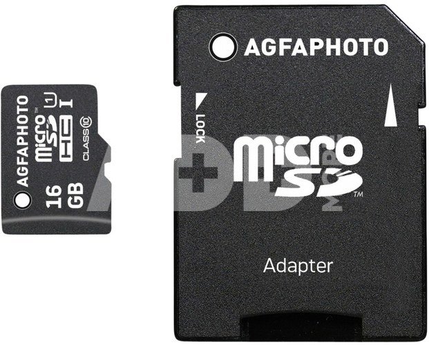 AgfaPhoto Mobile High Speed 16GB MicroSDHC Class 10 + Adapteris