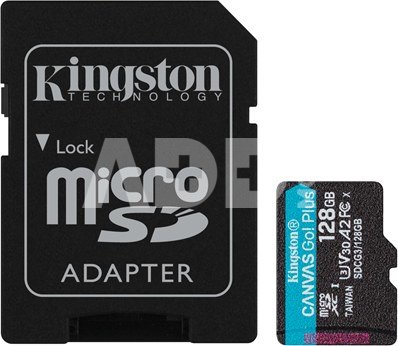 KINGSTON 128GB UHS-I microSD Memory Card with SD Adapter (Class 10)