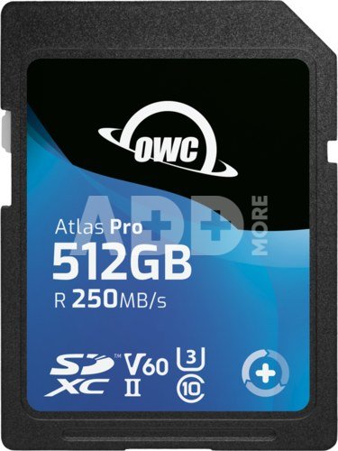 OWC SD ATLAS PRO SDXC UHS-II R250/W130 (V60) 512GB