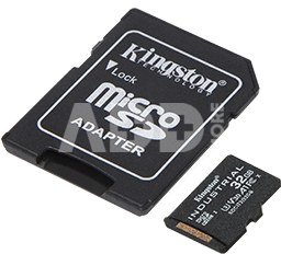 Kingston UHS-I 32 GB, microSDHC/SDXC Industrial Card, Flash memory class Class 10, UHS-I, U3, V30, A1, SD Adapter