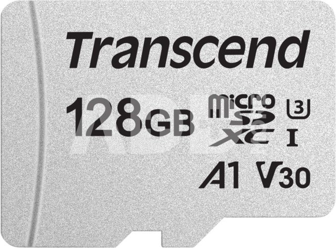 TRANSCEND 128GB UHS-I U3A1 SILVER MICROSD W/O ADAP