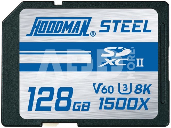 Hoodman 128GB 1500X SDXC UHS II, CLASS 10, U3, 8K, V60