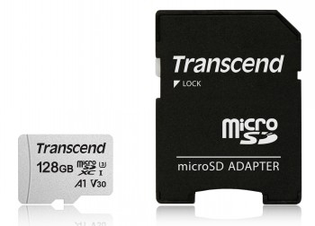 MEMORY MICRO SDXC 128GB W/ADAP/C10 TS128GUSD300S-A TRANSCEND|TS128GUSD300S-A