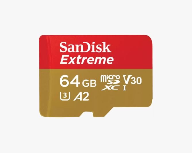 Atm.kort. SANDISK Extreme microSDXC 64GB +adapteris, 170MB/s, U3,C10,A2,V30,UHS-I/SDSQXAH-064G-GN6MA