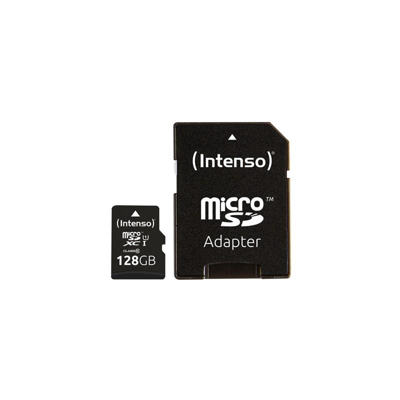 Atm.kort. INTENSO MICRO SDXC 128GB UHS-I/W/ADAPTER