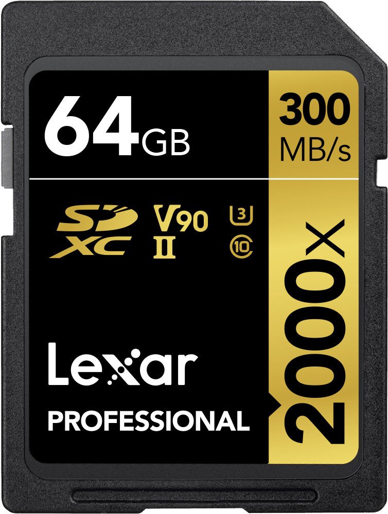 Atm.kort. LEXAR SDXC 64GB Professional 2000x UHS-II U3 V90