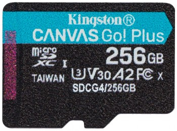 KINGSTON 256 GB MICROSDXC CANVAS GO! PLUS GEN4 200R A2 U3 WITHOUT ADAPTER|SDCG4/256GBSP
