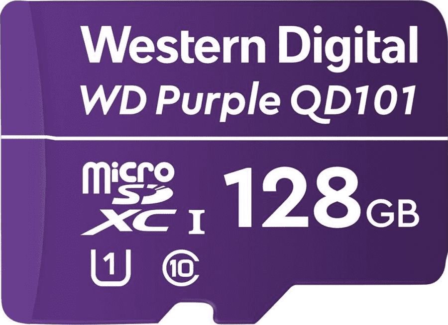 Tab WD Purple MicroSDXC 128 GB Class 10 UHS-I/U1 (WDD128G1P0C)
