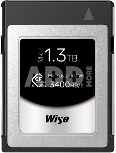 Wise 1.3TB CFexpress 4.0 Type B PRO Mk II Memory Card 3600 MB/s