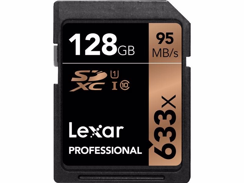 Atm.kort. LEXAR PROFESSIONAL 633X 128GB SDHC/SDXC UHS-I U1 (NEW) LSD128GCB1EU633