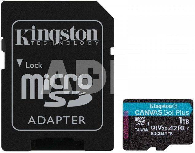 Kingston microSD 1TB CanvasGo! Plus 200MB/s A2 U3 V30 + adapter
