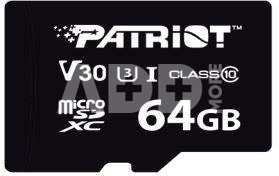 Patriot MicroSDHC card 64GB VX V30 C10 UHS-I U3