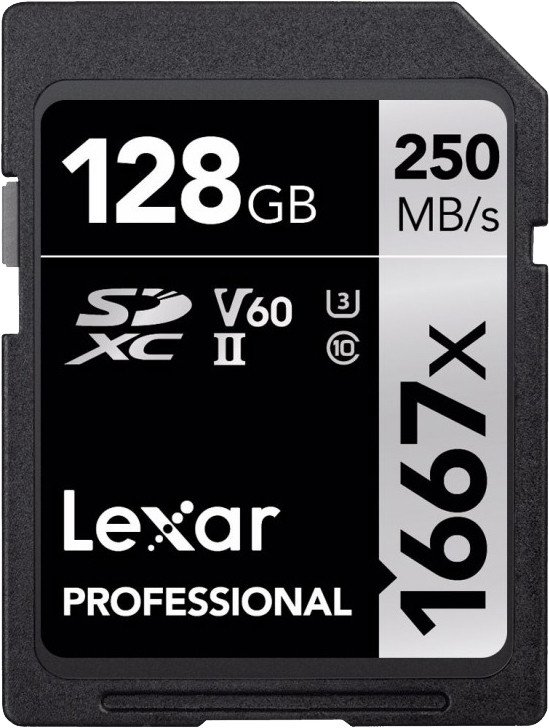 Lexar memory card SDXC 128GB Professional 1667x UHS-II U3 V60