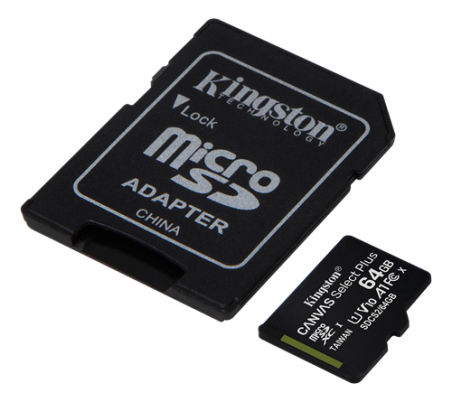 KINGSTON 64GB micSDXC Canvas Select Plus|SDCS2/64GB-3P1A