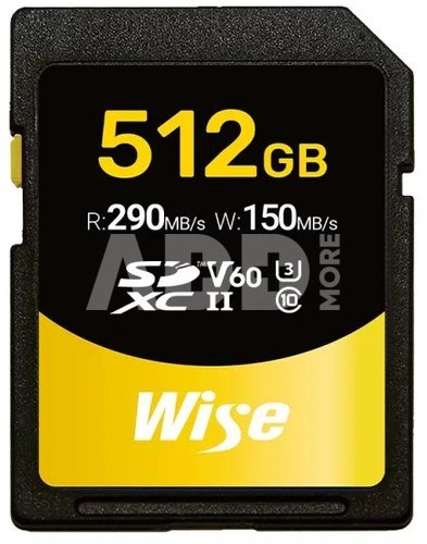 Wise 512GB SDXC UHS-II V60 Memory Card
