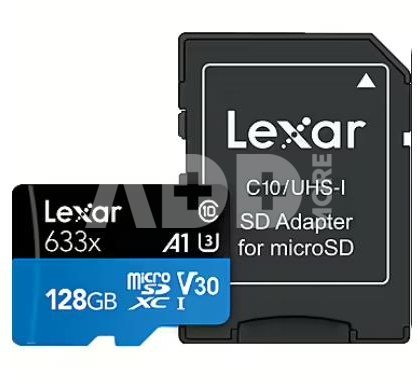 MEMORY MICRO SDXC 128GB UHS-I/W/A LMSBLPL128G-BNANG LEXAR