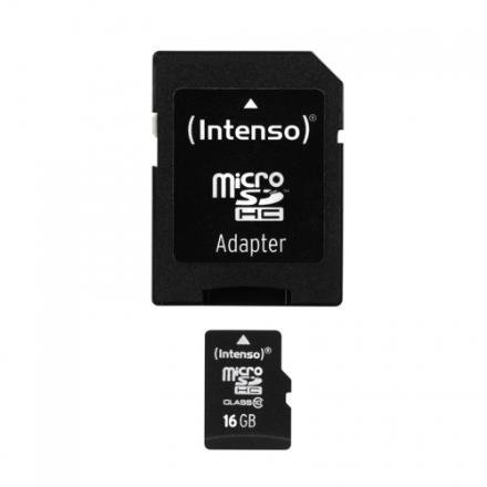 Atm.kort. INTENSO 16GB microSDHC C10 adapter