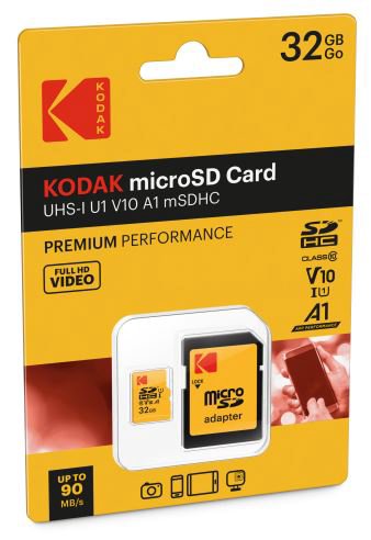 Kodak mSD 32GB UHS-I U1 V10 A1 Premium EKMSDM32GHC10K