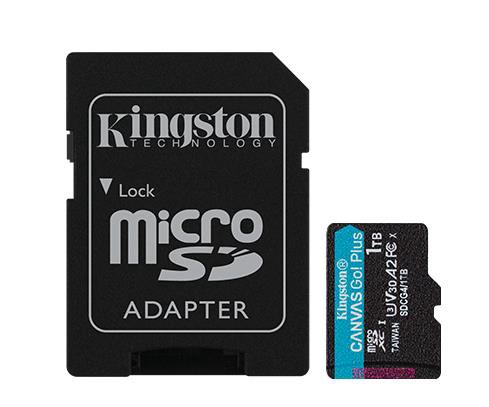 KINGSTON 1 TT MICROSDXC CANVAS GO! PLUS GEN4 200 MT/S A2 U3 V30 CARD + ADAPTER