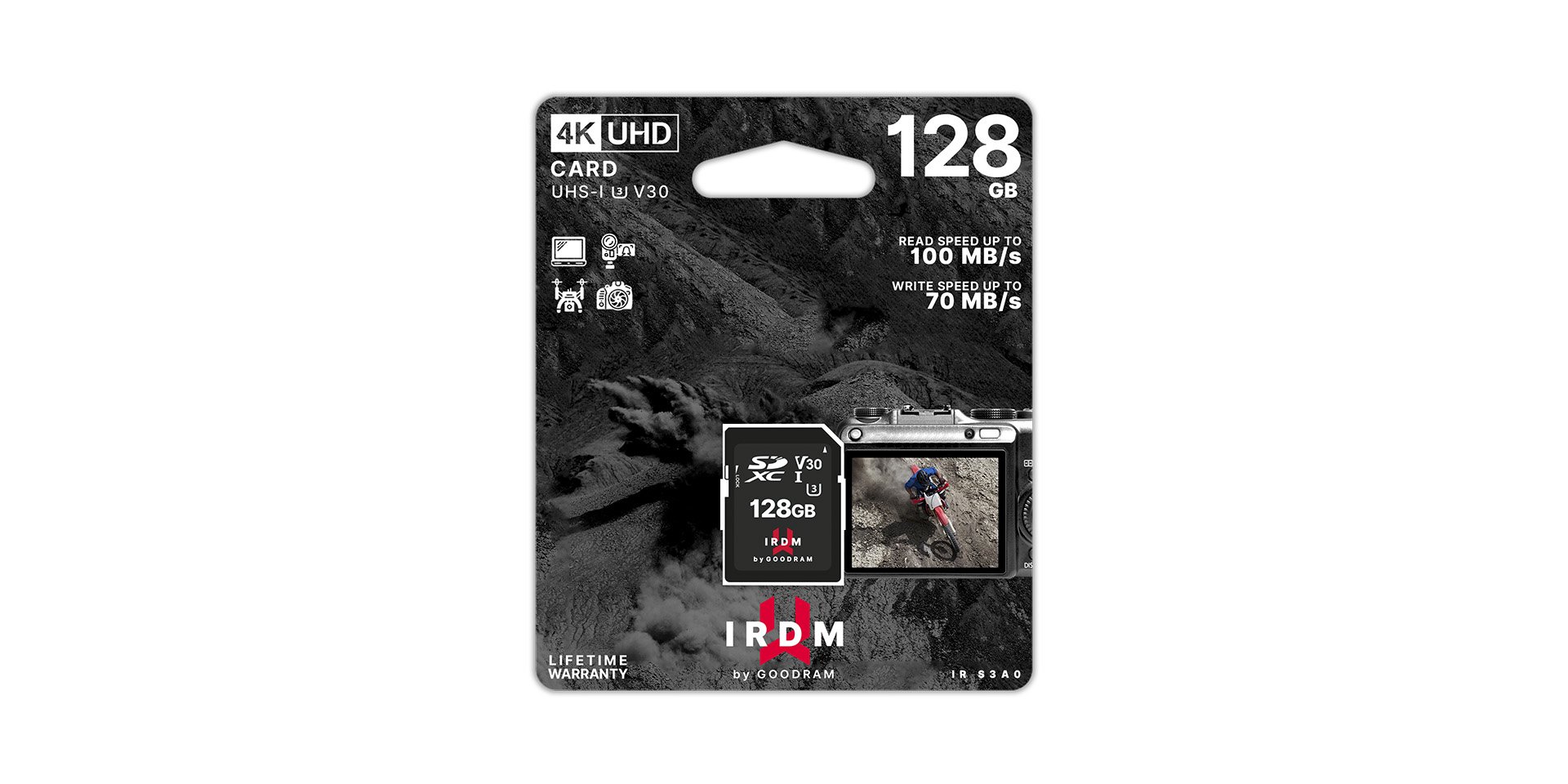 GOODRAM 128GB MICRO CARD UHS I U3 A2 + ADAPTER