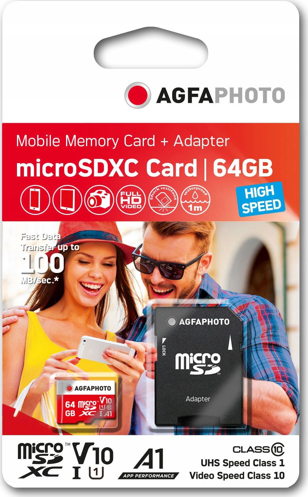 Tab AgfaPhoto Agfa MicroSD MicroSDXC 64 GB Class 10 UHS-I/U1 V10 (SB6032)