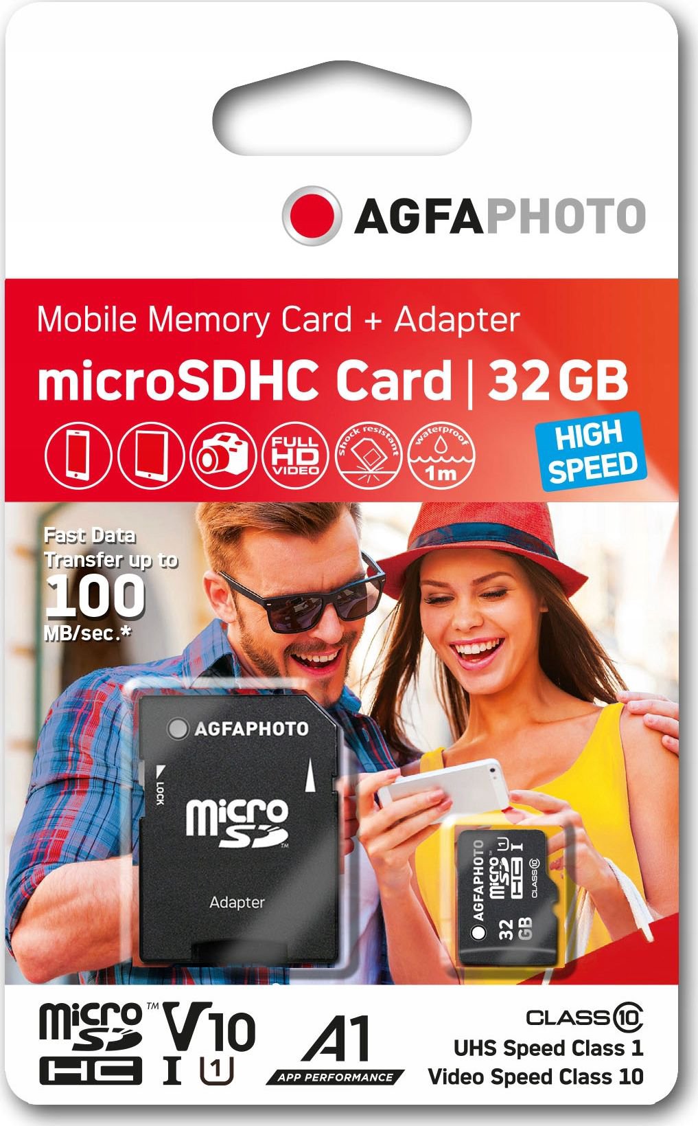 Tab AgfaPhoto MicroSDHC 32 GB Class 10 UHS-I/U1 A1 V10 (SB6031)