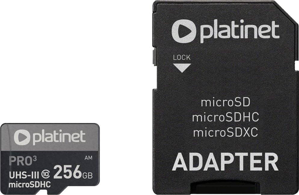 Tab Platinet Pro MicroSDHC 256 GB Class 10 UHS-III/U3 A2 (PMMSDX256UIII)